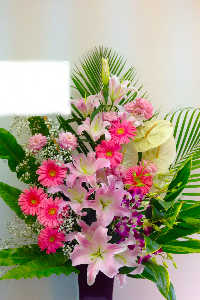 お祝い卓上アレンジ花